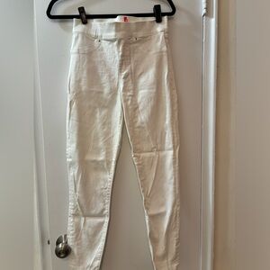 Spanx Slightly Distressed Skinny White Jeans